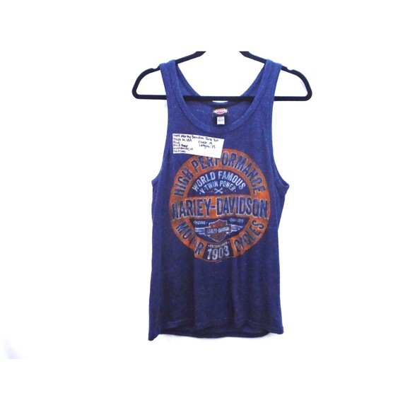 Harley-Davidson Other - Harley Davidson Mens Tank Top Size M Awesome Graphic Wytheville VA Blue Made USA